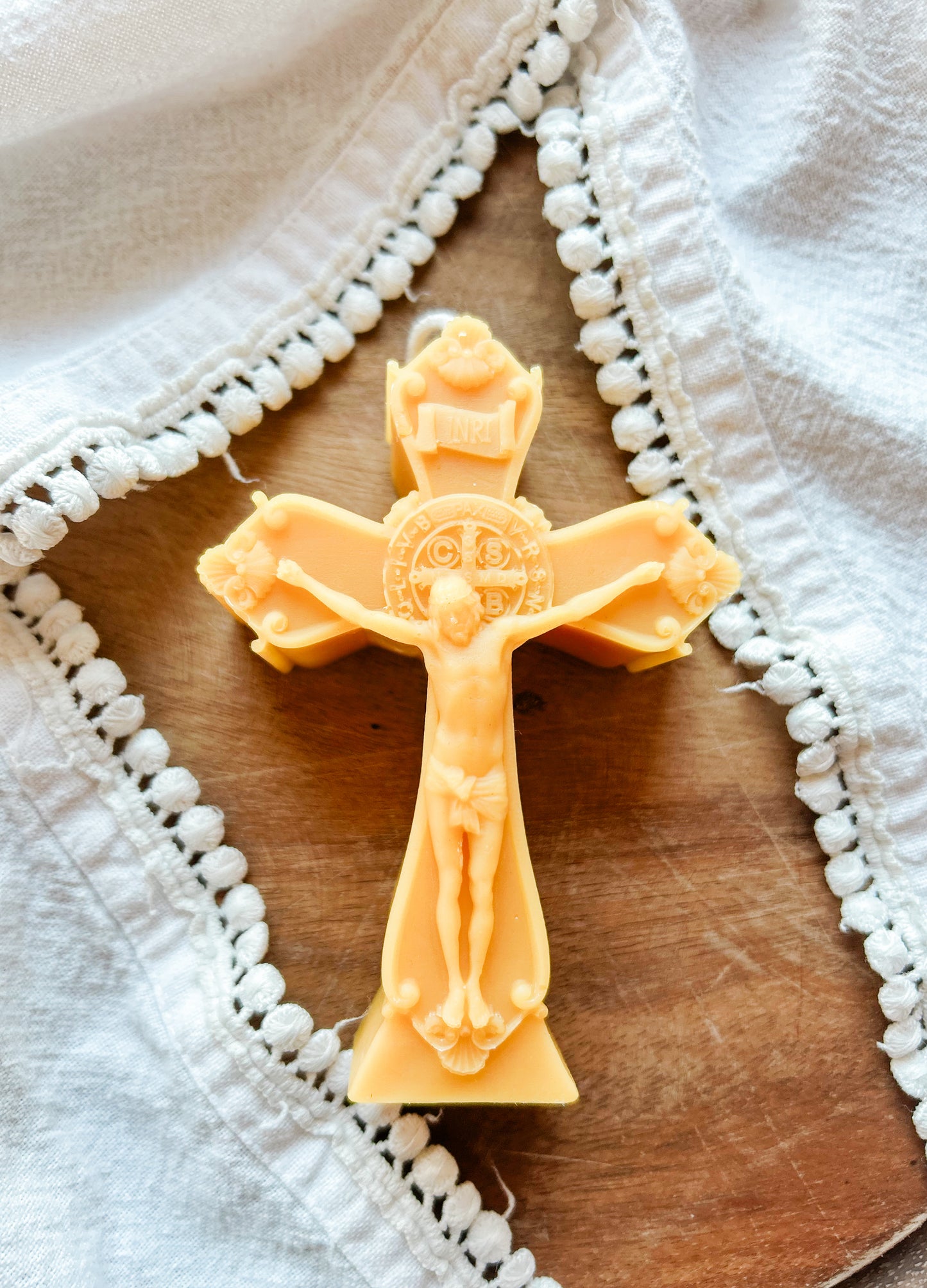 Jesus Christ Crucified Beeswax Candle