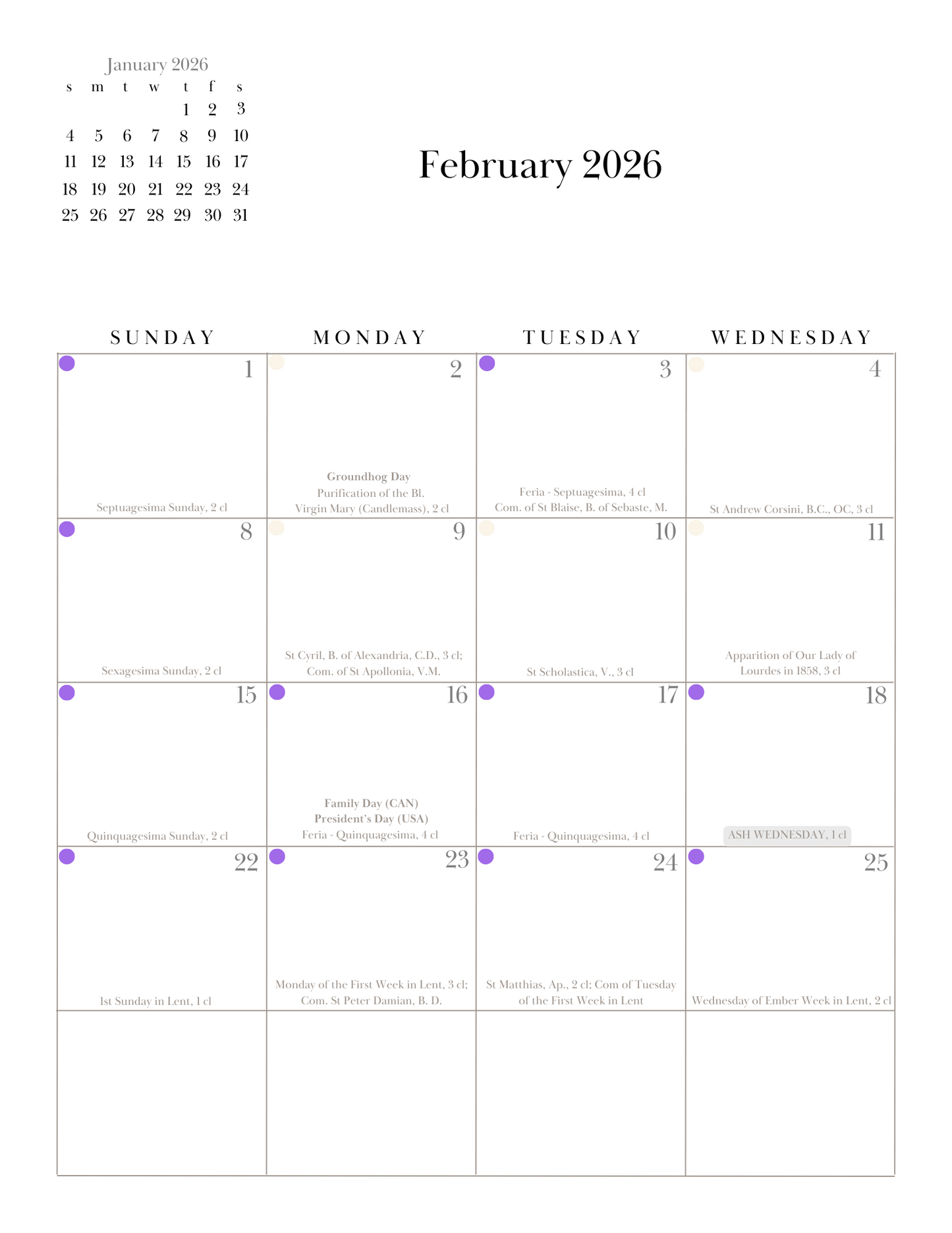 2025 Traditional Catholic Planner Digital Download