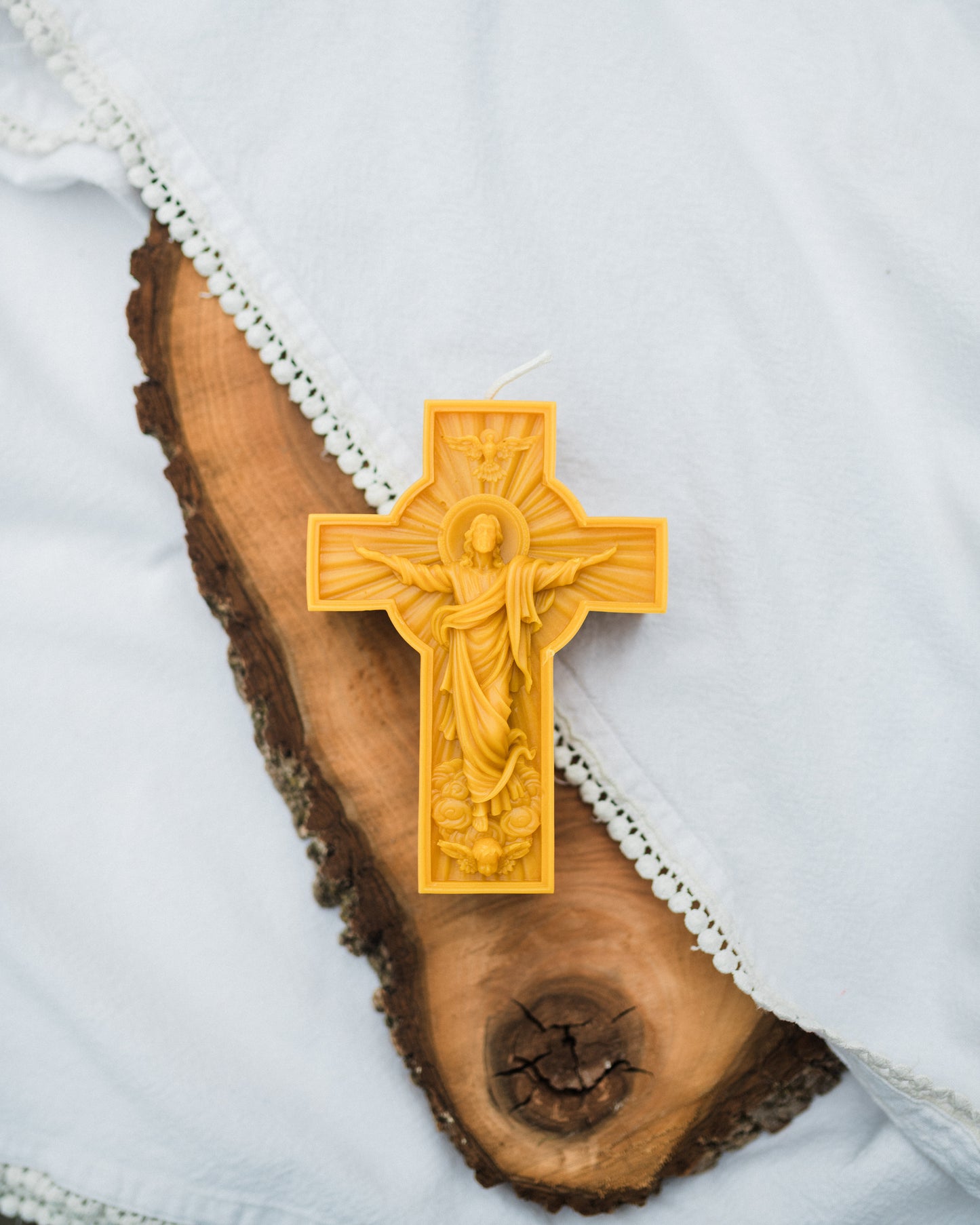 Christ is Risen Beeswax Candle