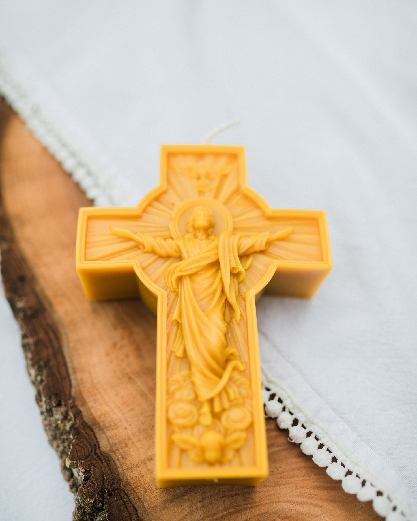 Christ is Risen Beeswax Candle
