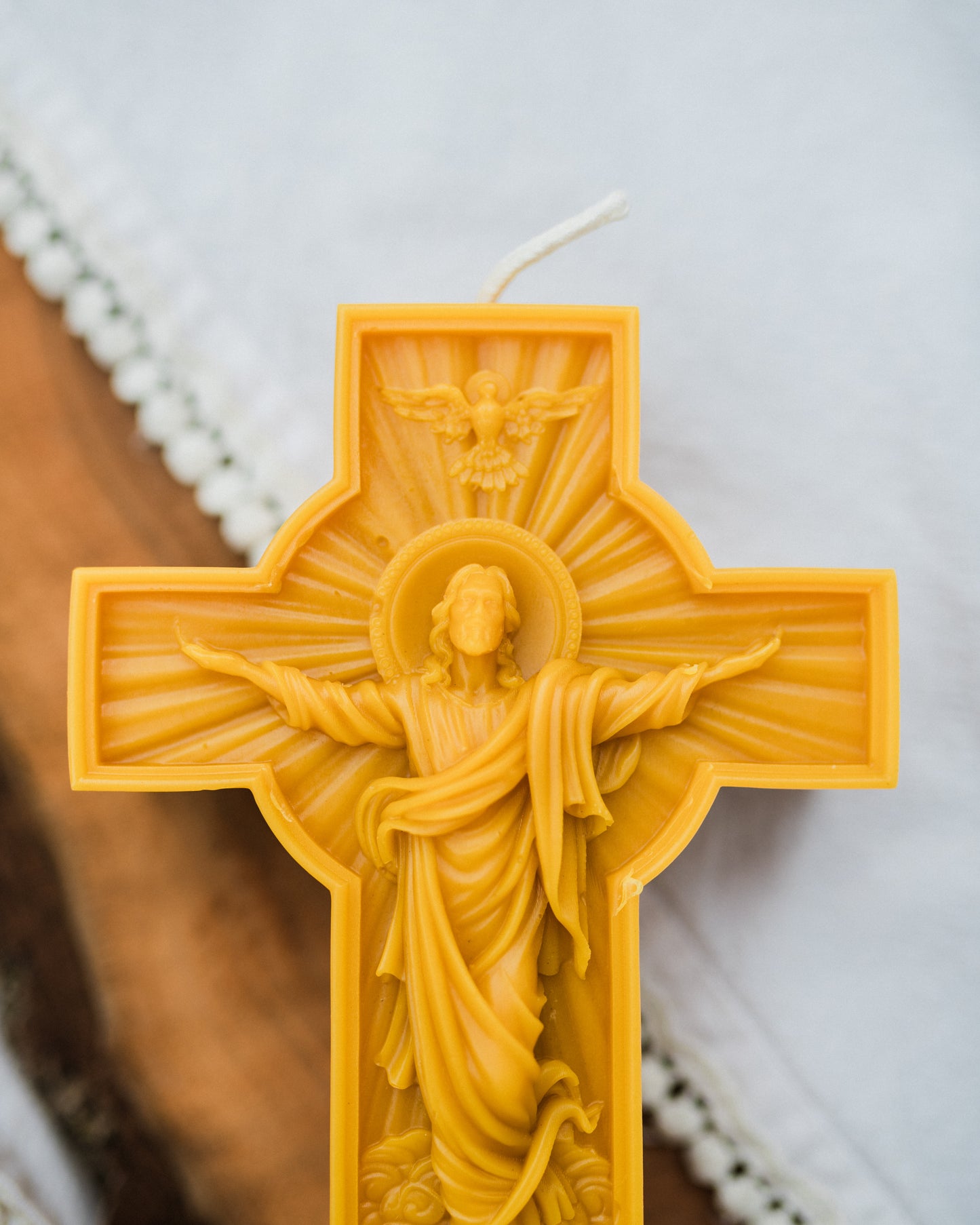 Christ is Risen Beeswax Candle