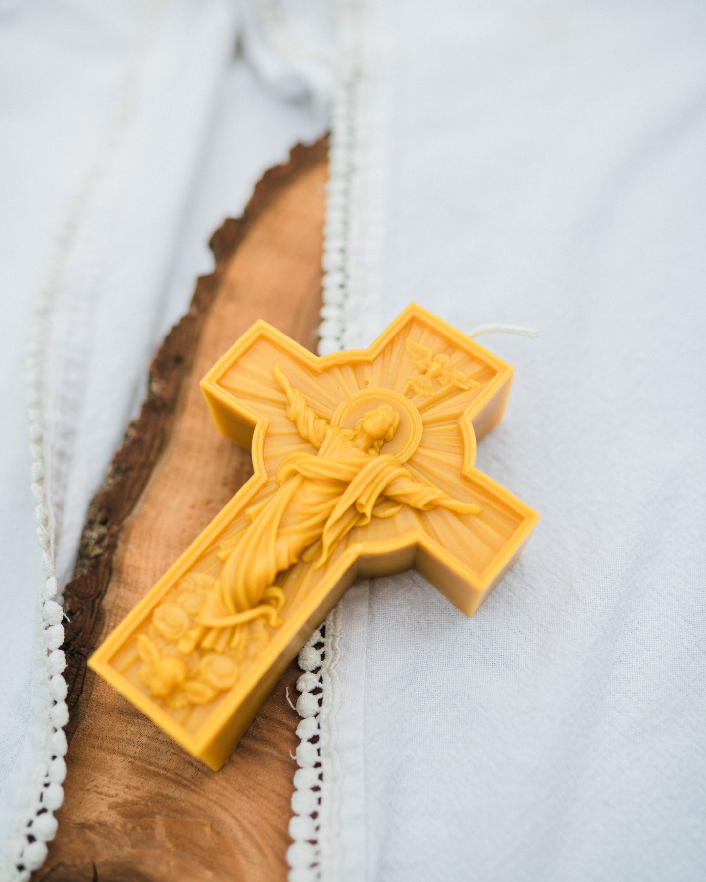 Christ is Risen Beeswax Candle