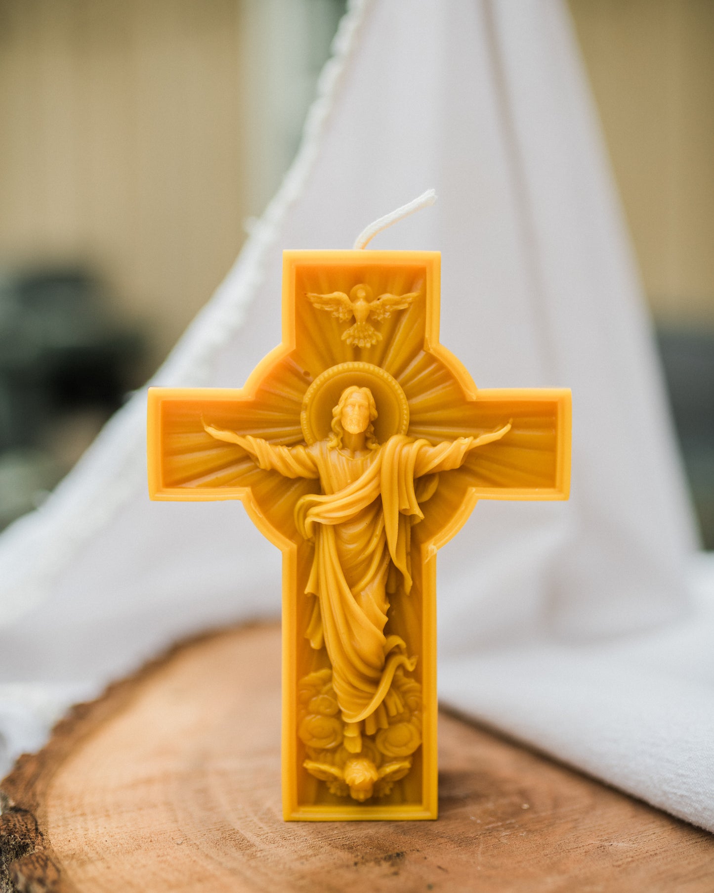 Christ is Risen Beeswax Candle