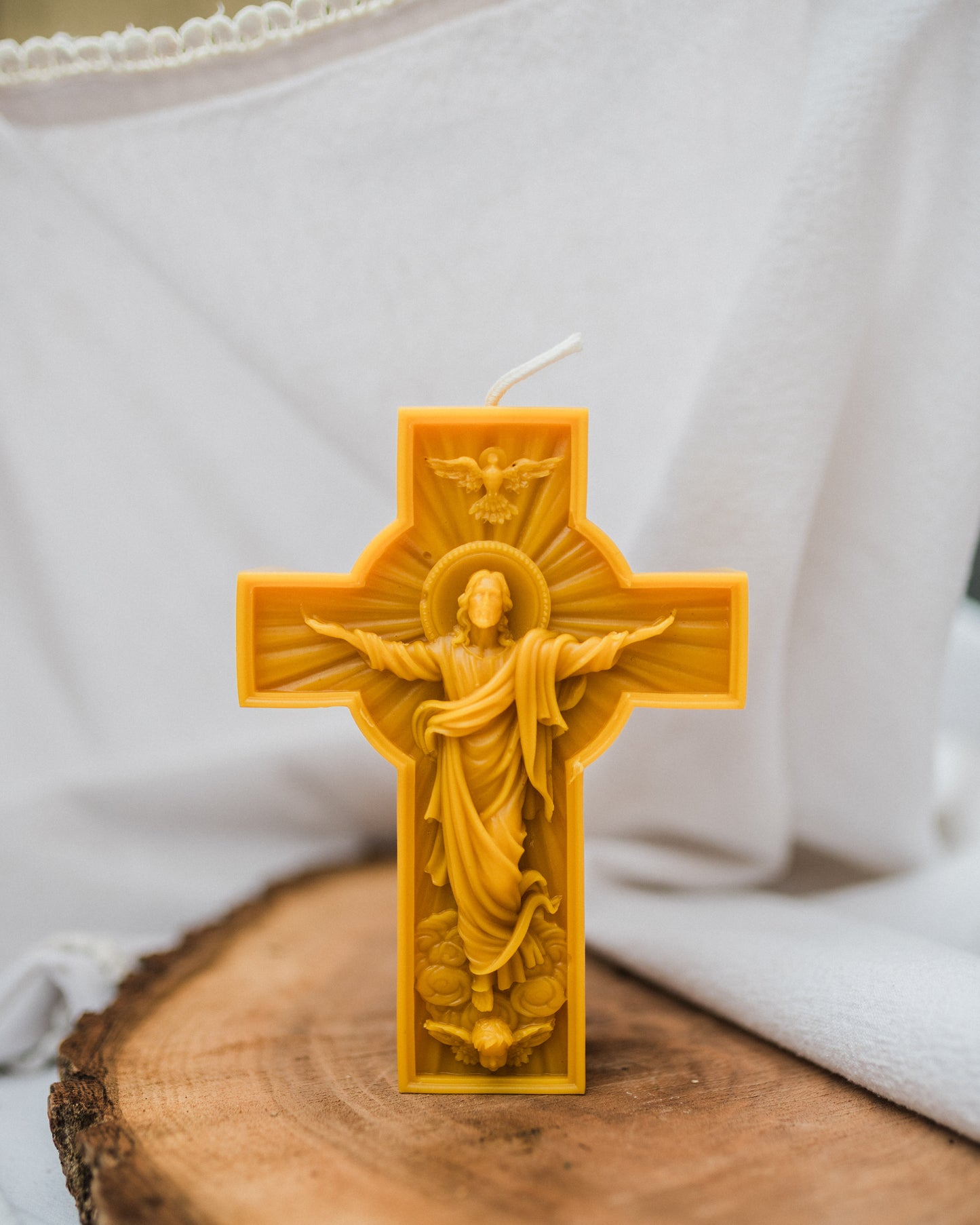Christ is Risen Beeswax Candle