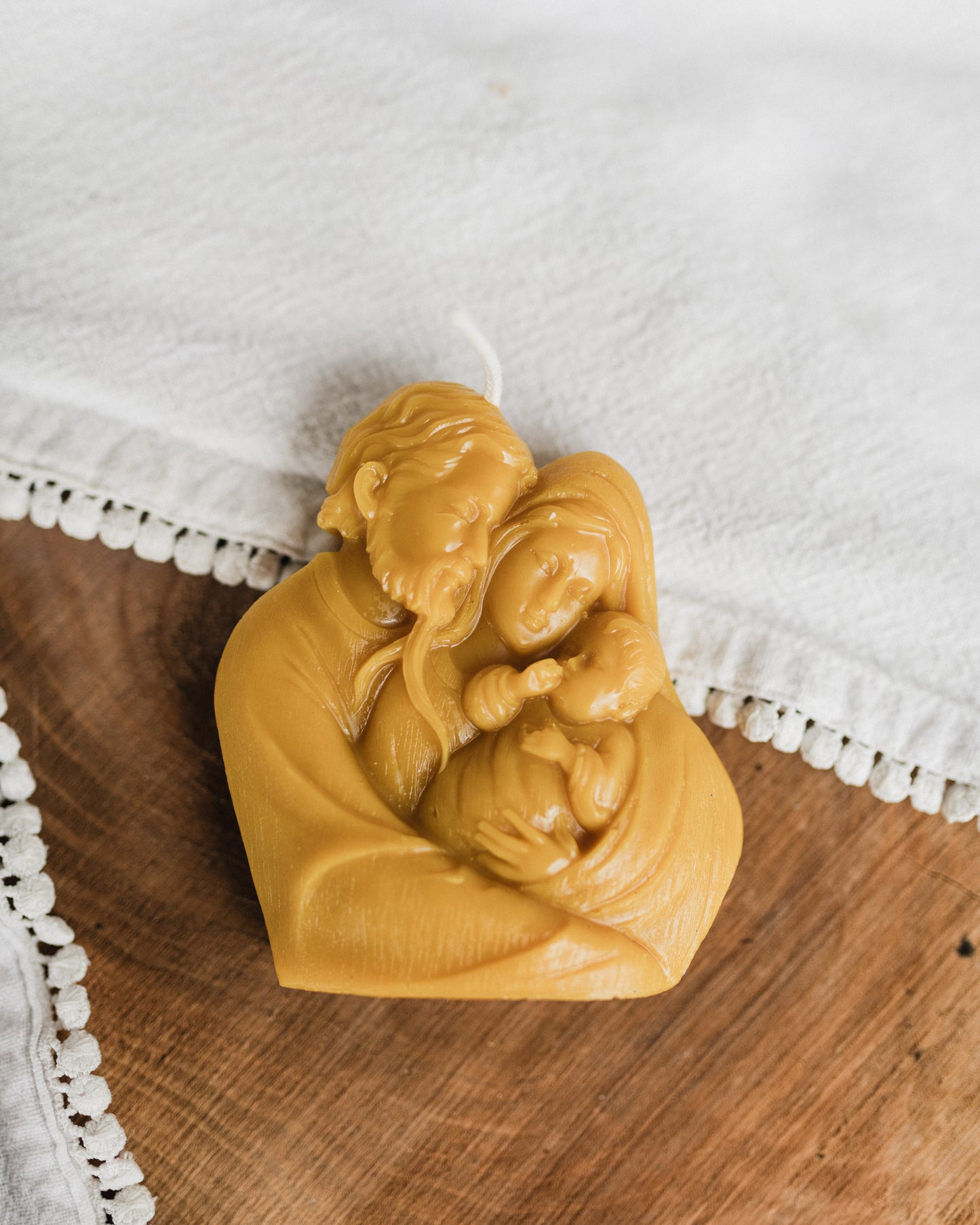 Holy Family Beeswax Candle