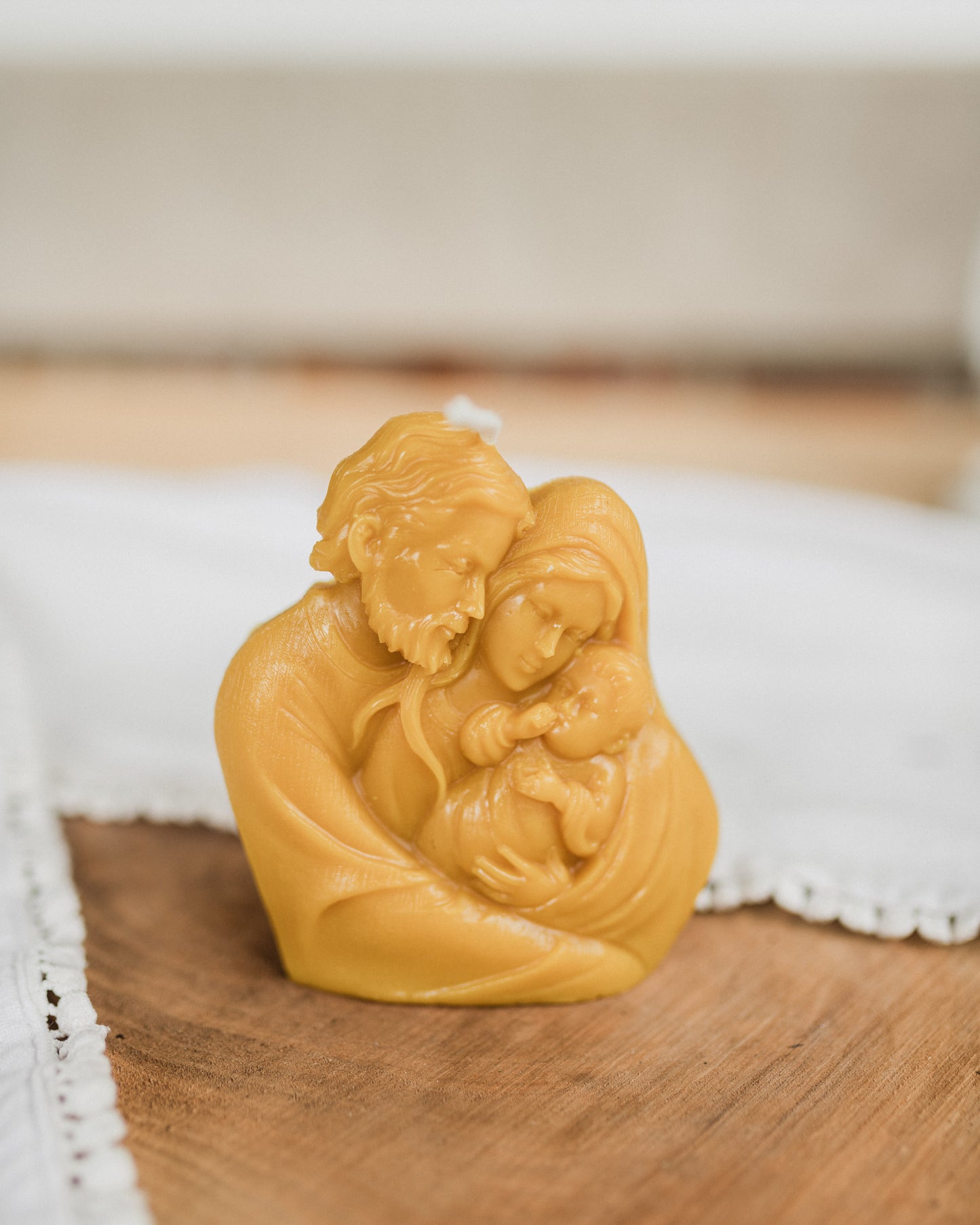 Holy Family Beeswax Candle