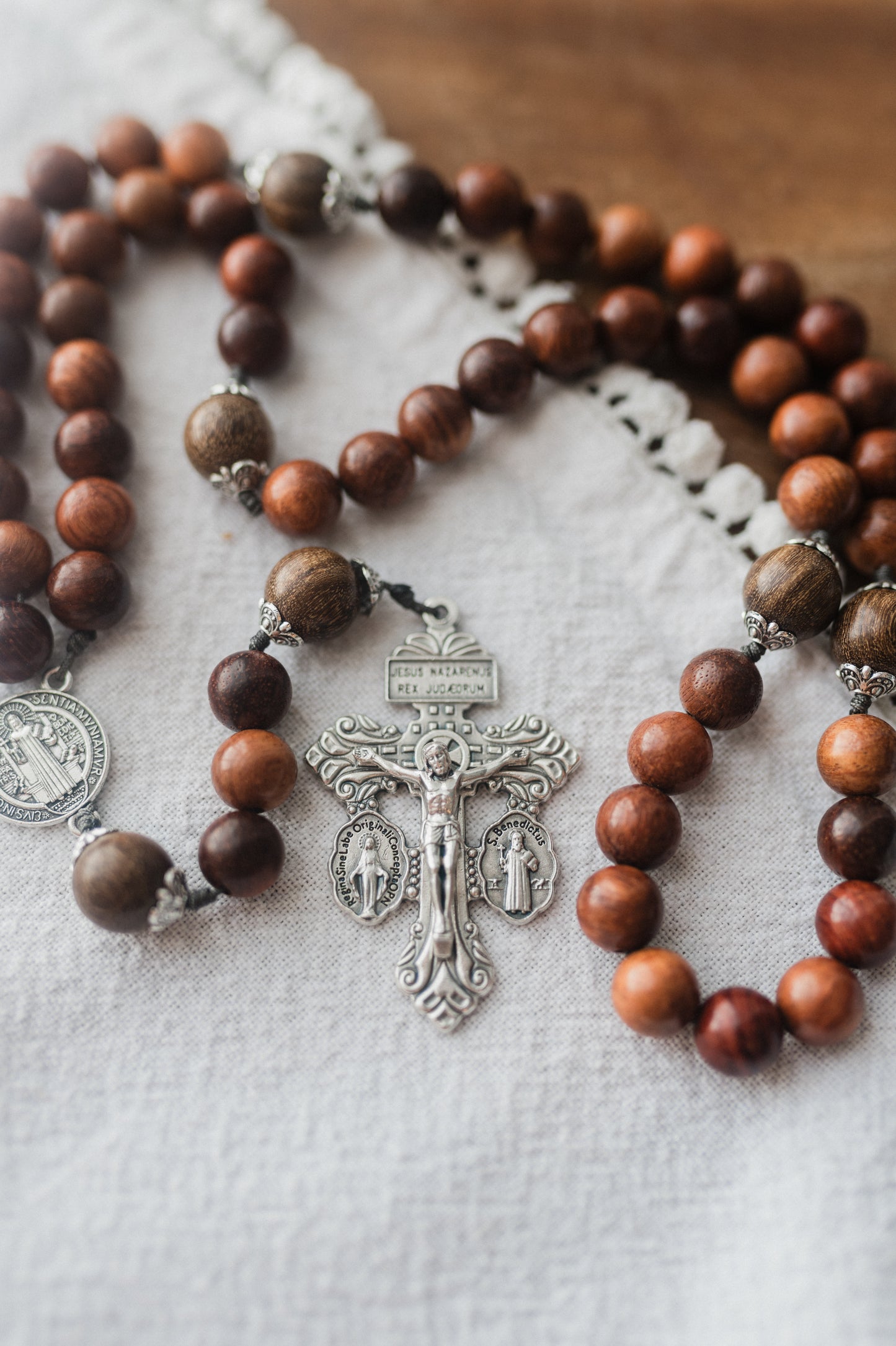 Men's Wooden St. Benedict Rosary