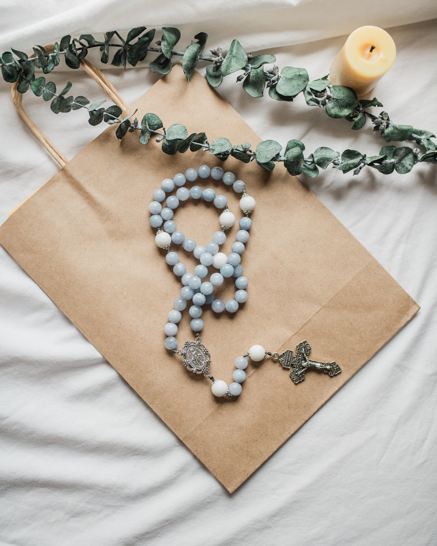 Blue Marian Rosary