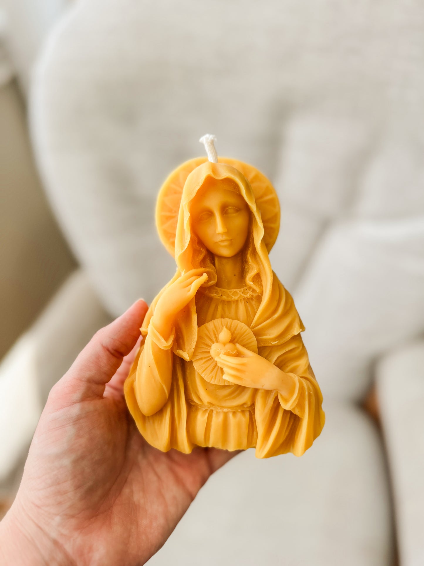 Immaculate Heart Beeswax candle