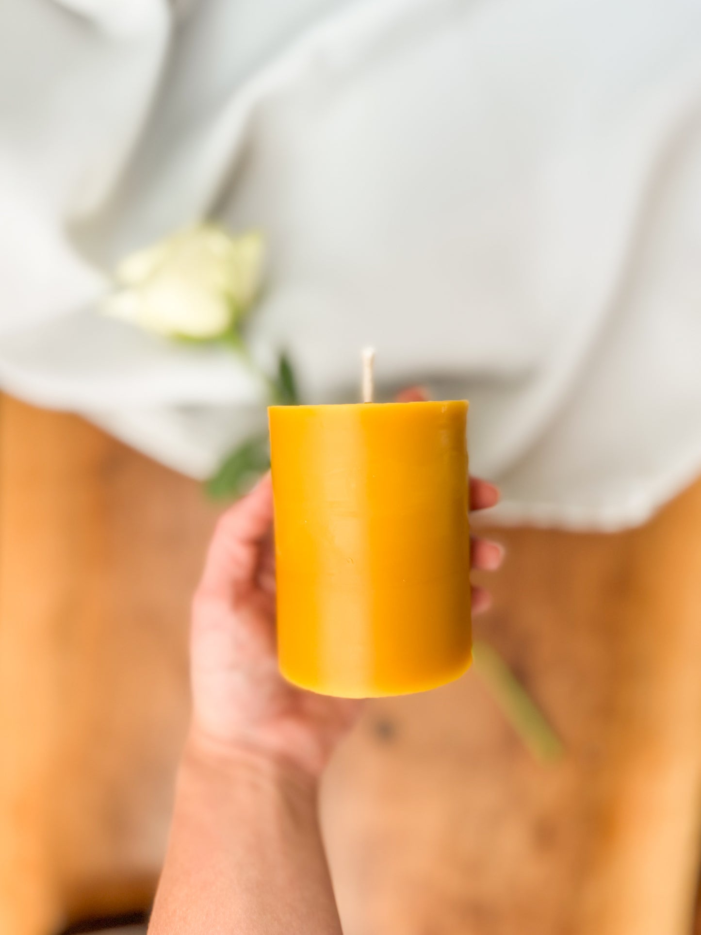 Beeswax Pillar Candle (390 grams)
