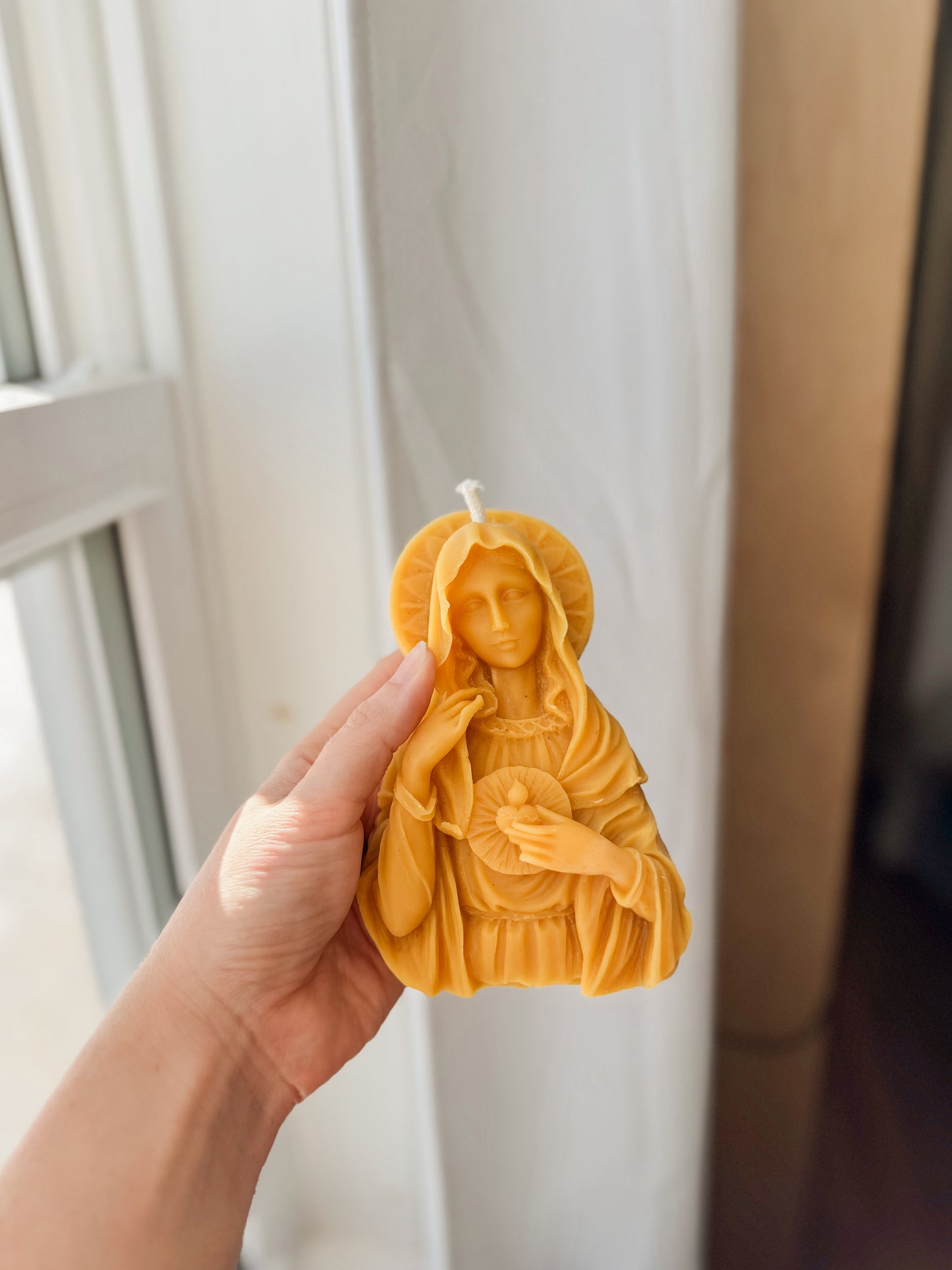 Immaculate Heart Beeswax candle