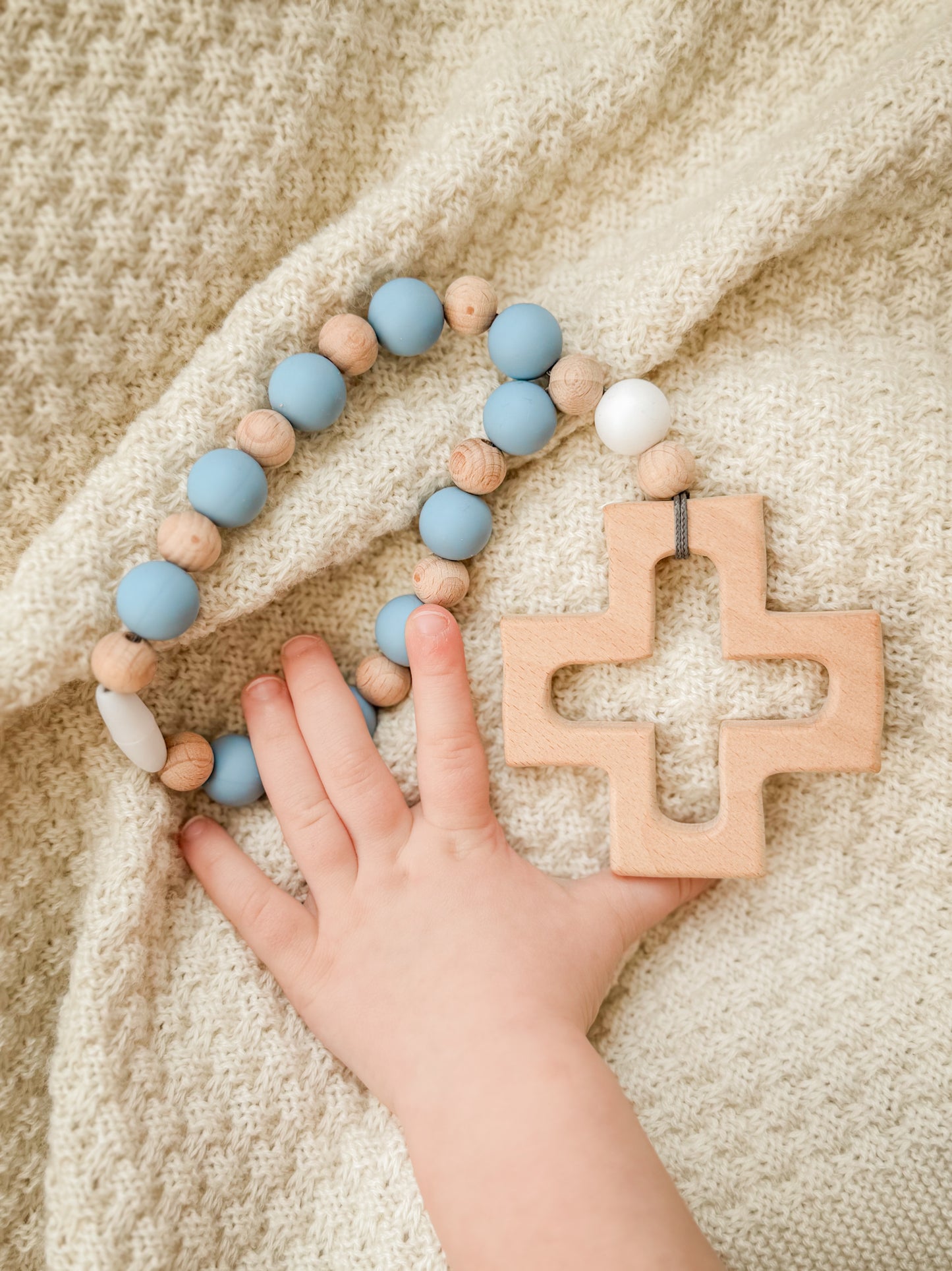 Silicone teething one decade rosary