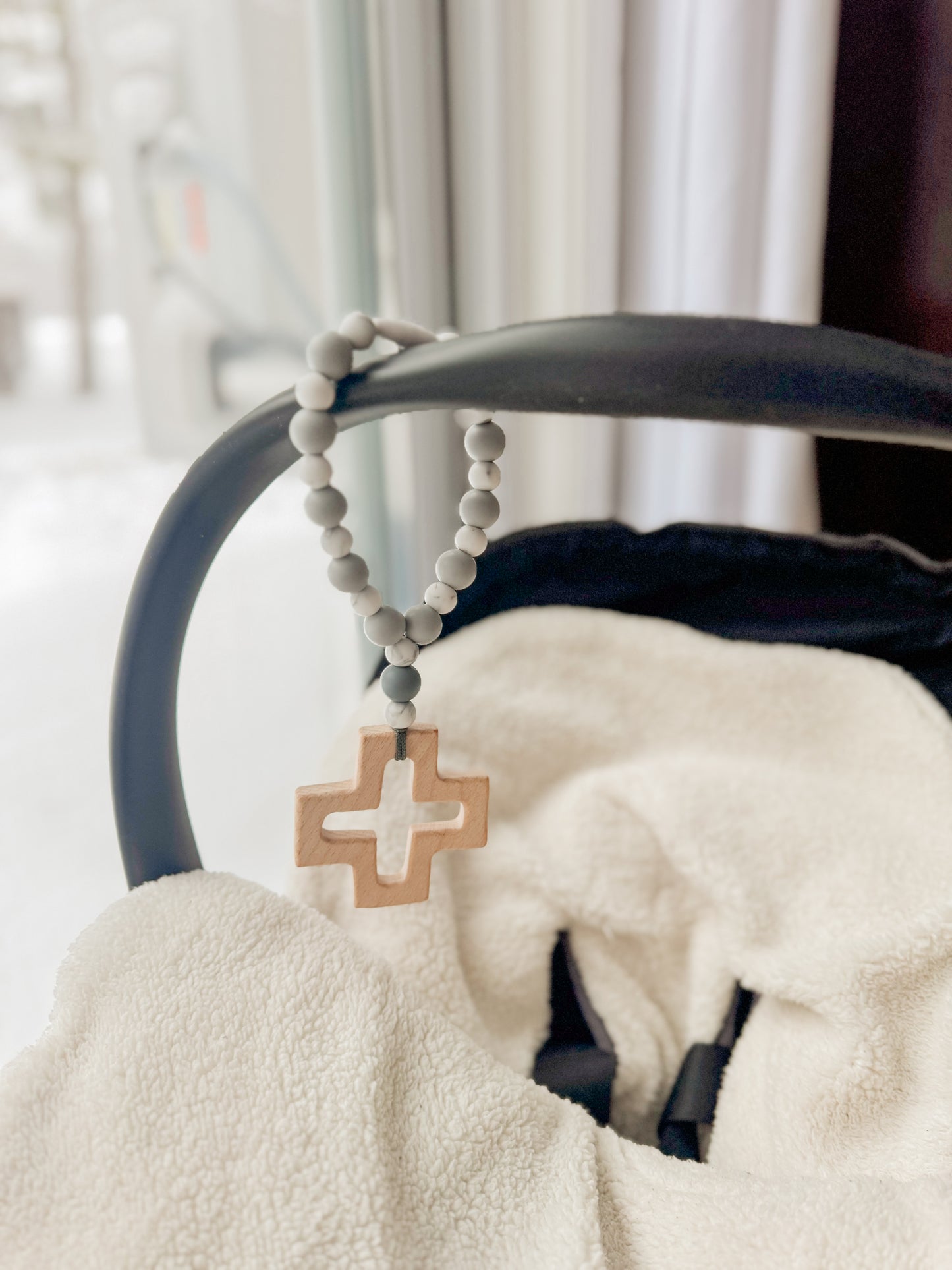 Silicone teething one decade rosary