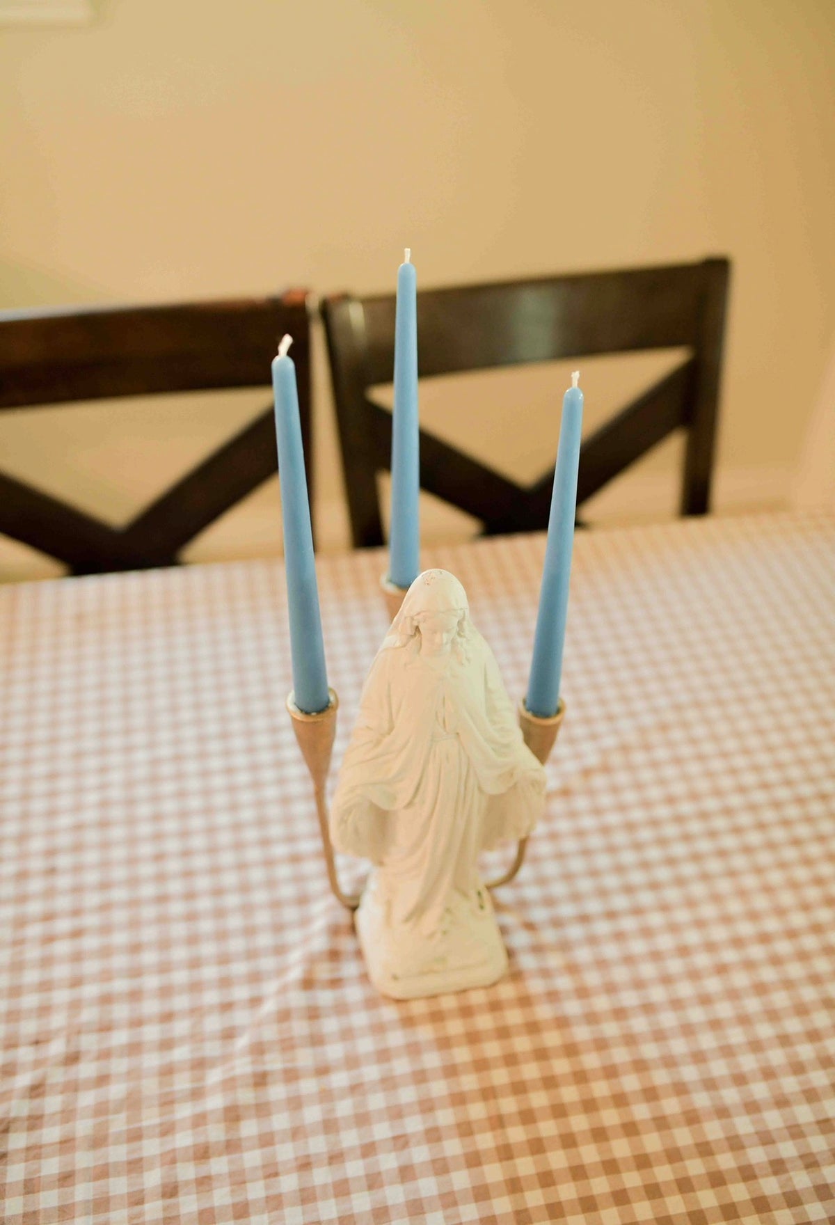 Blue Marian Beeswax Taper Candles