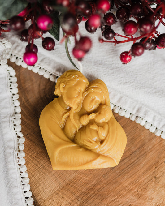 Holy Family Beeswax Candle