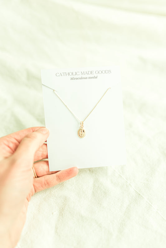 18k Mini Miraculous Medal
