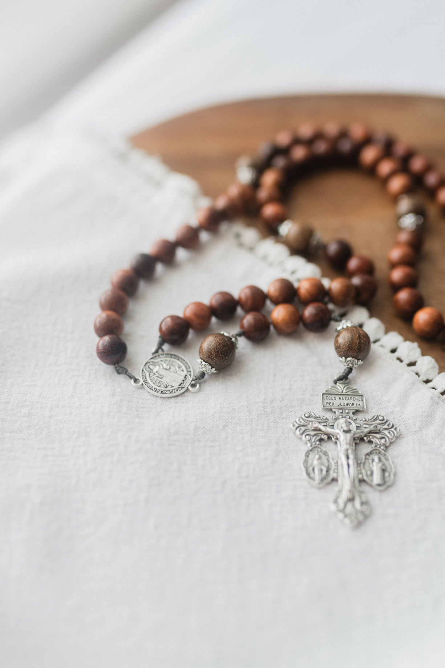 Men's Wooden St. Benedict Rosary