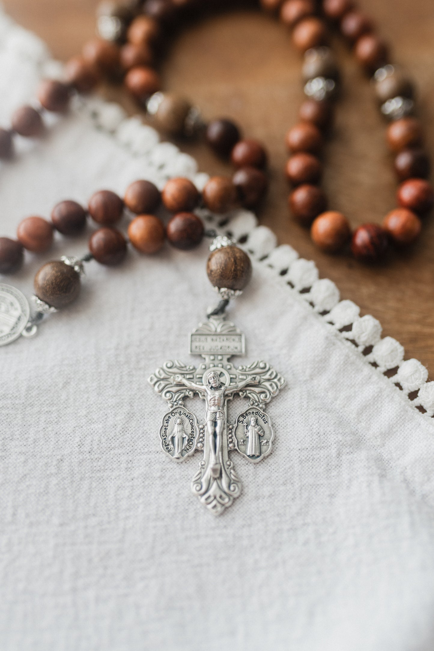Men's Wooden St. Benedict Rosary