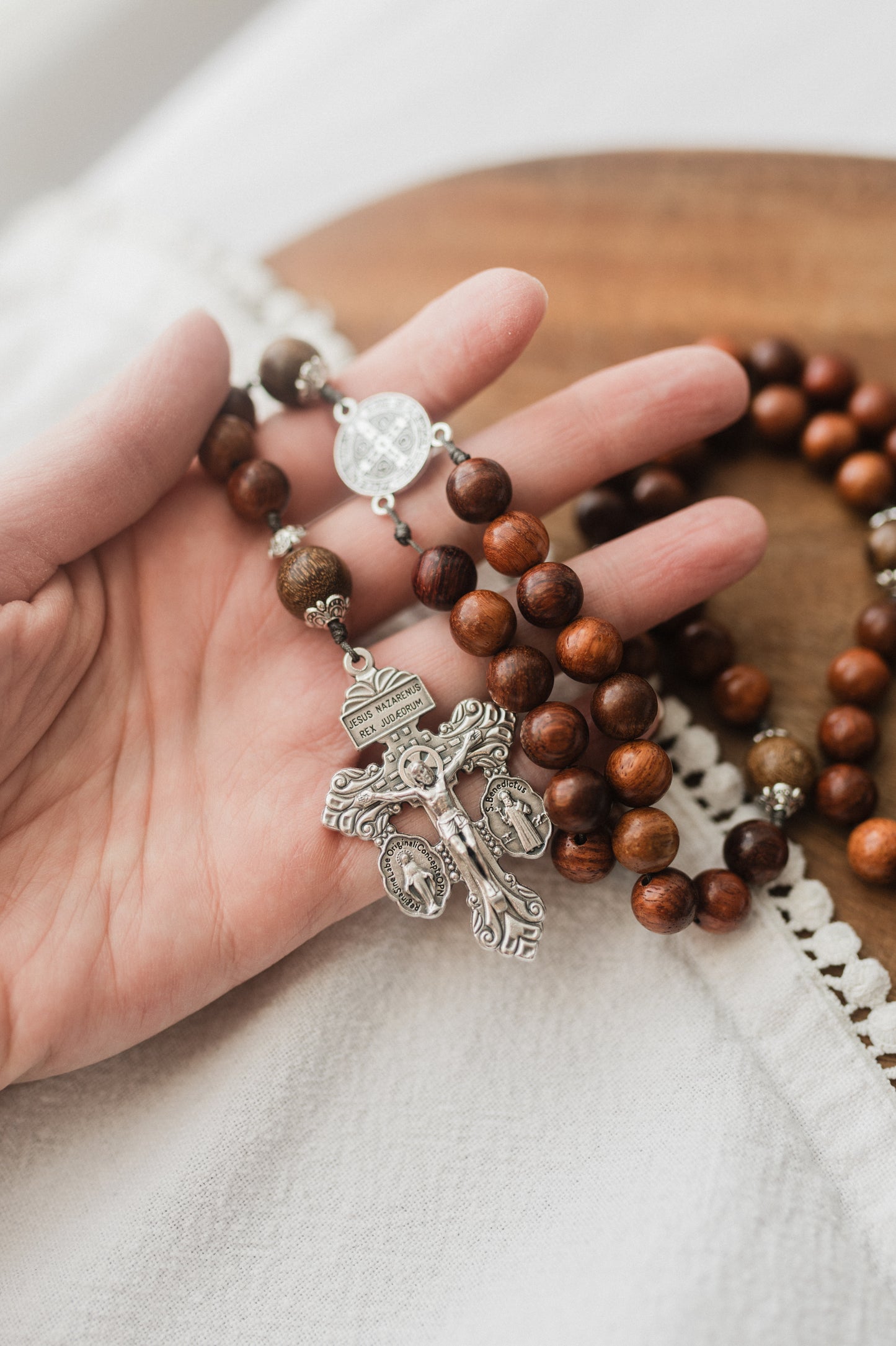 Men's Wooden St. Benedict Rosary