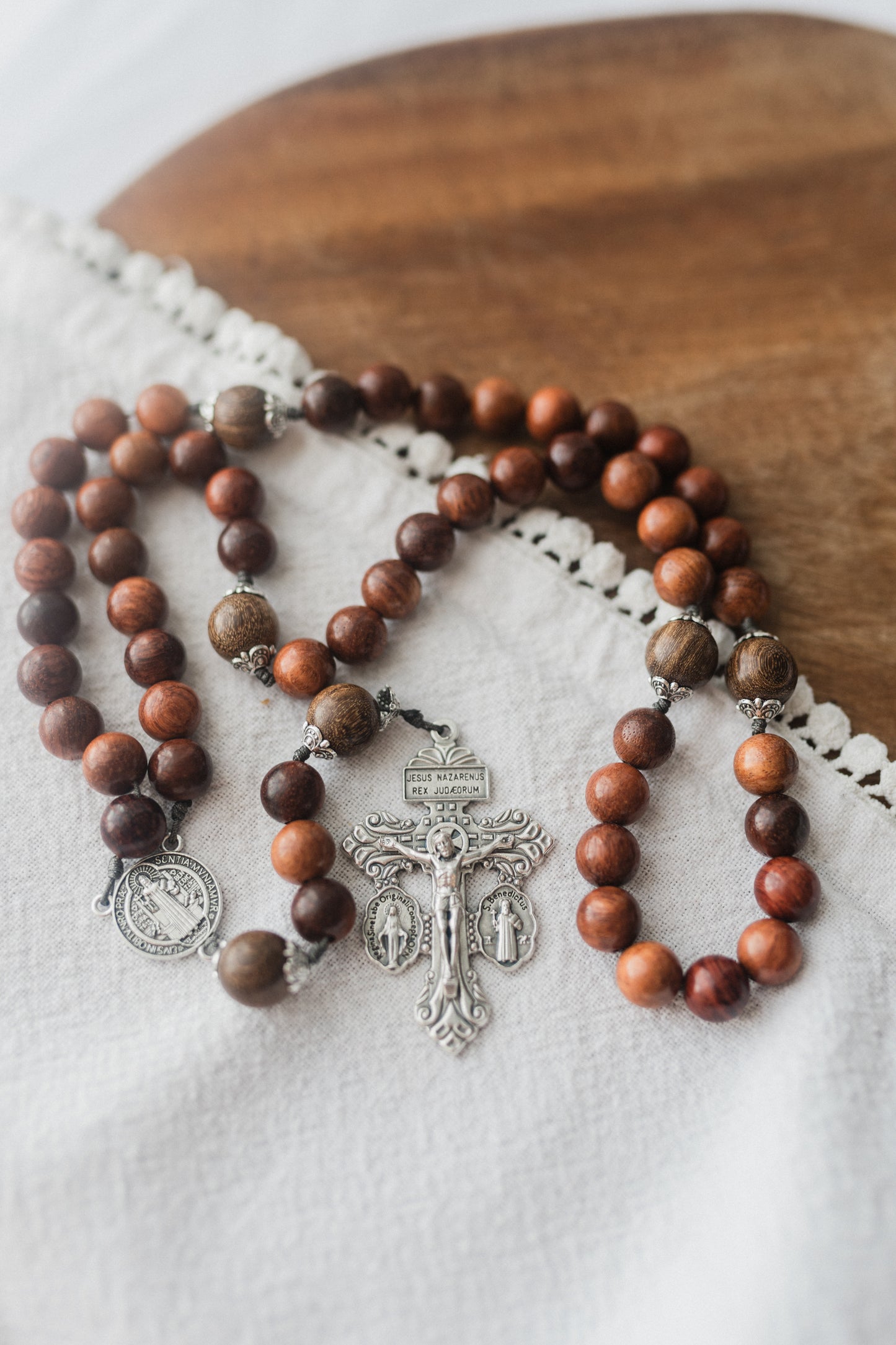 Men's Wooden St. Benedict Rosary