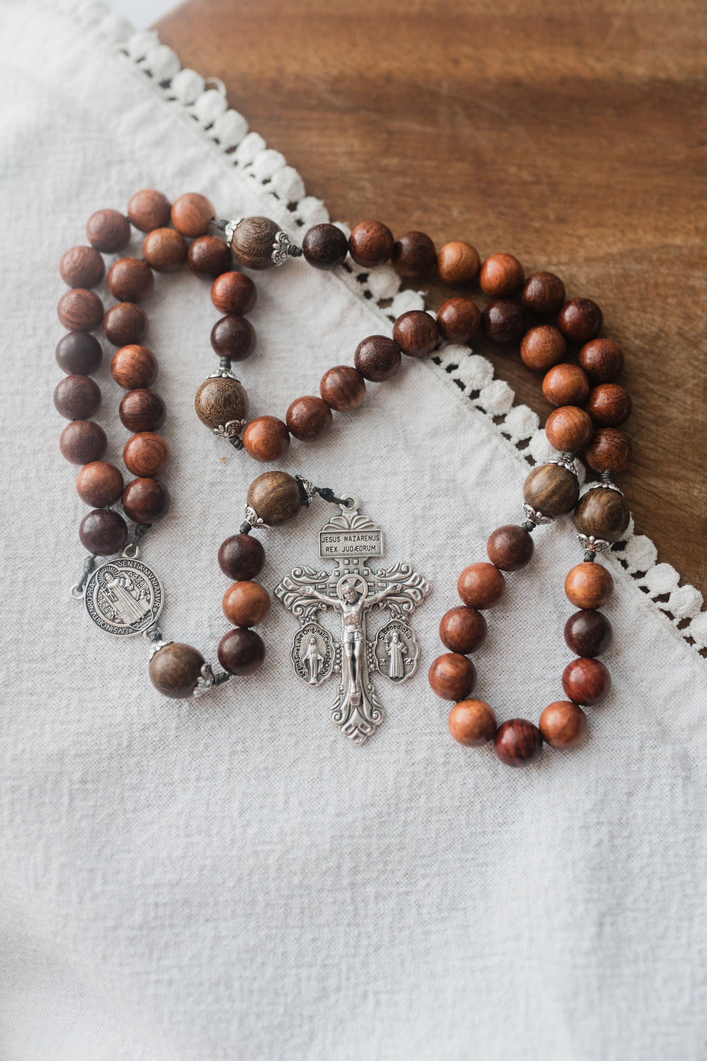 Men's Wooden St. Benedict Rosary