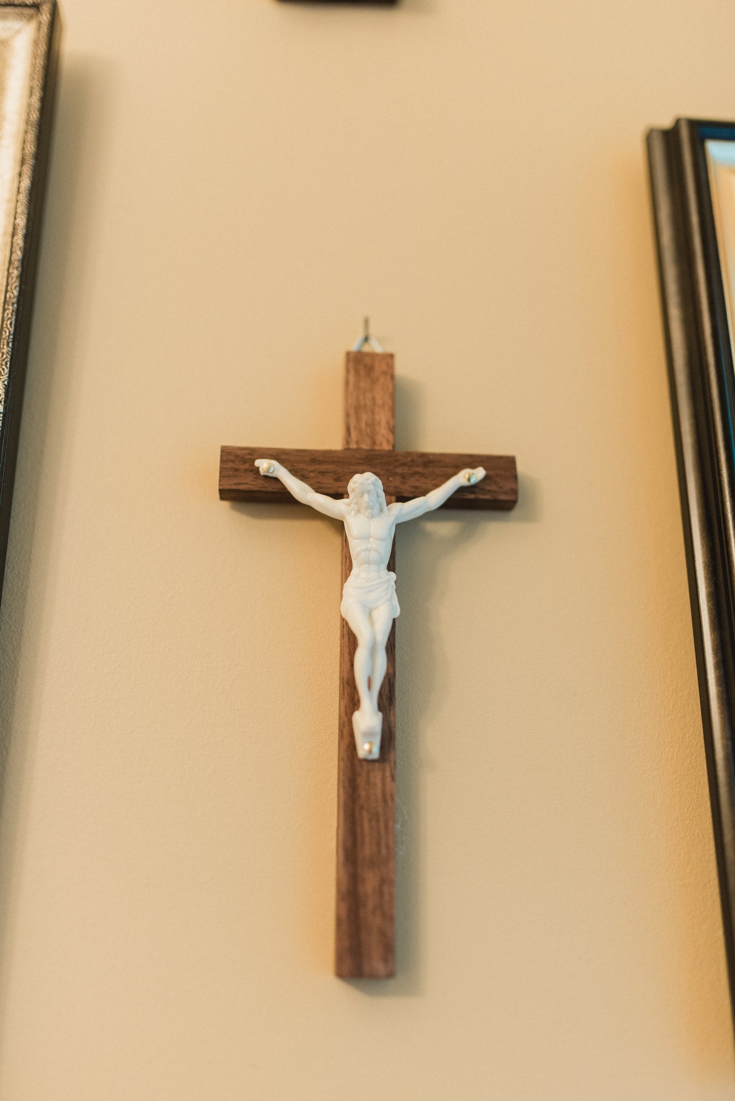 Small Wooden Crucifix - Black Walnut
