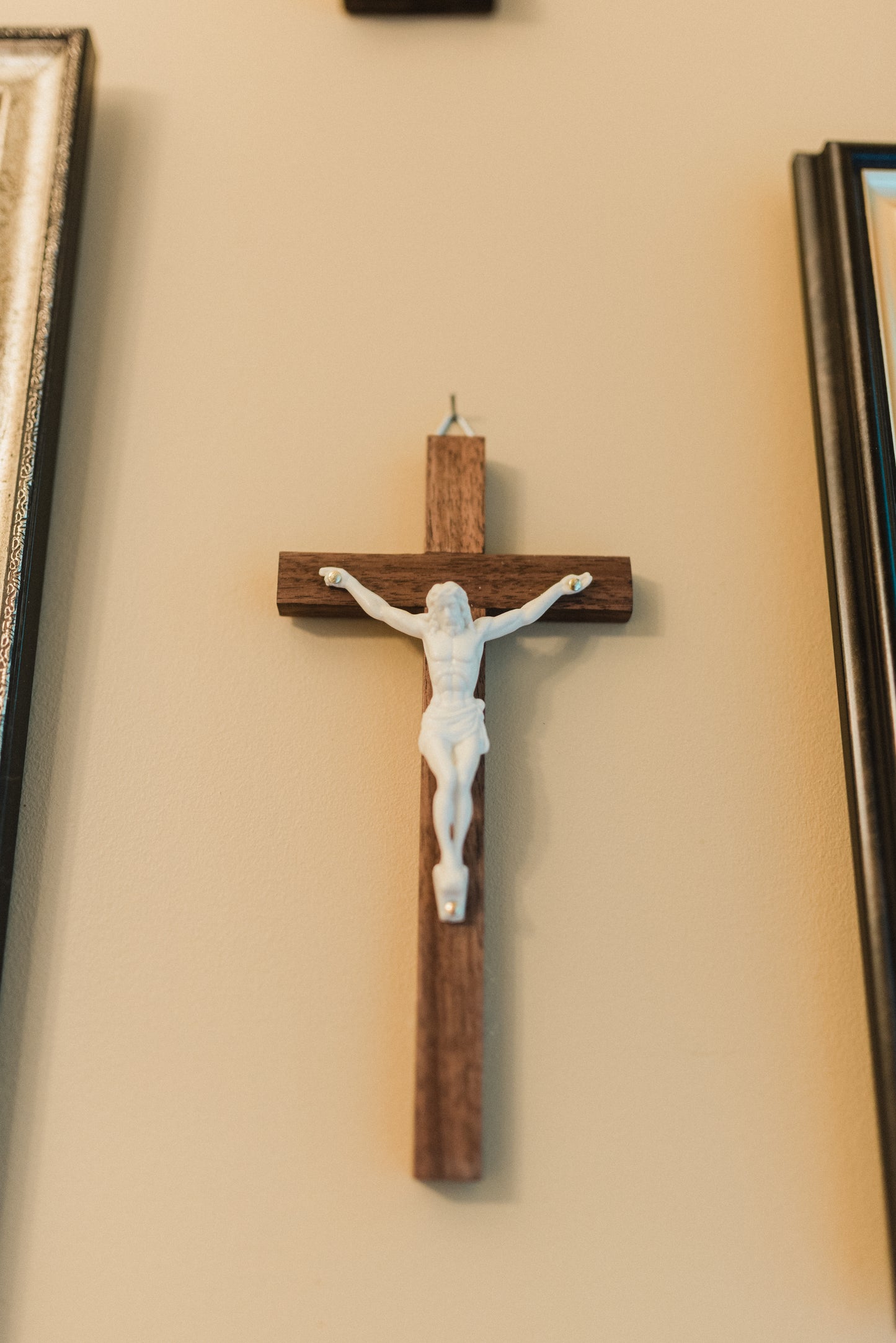 Small Wooden Crucifix - Black Walnut