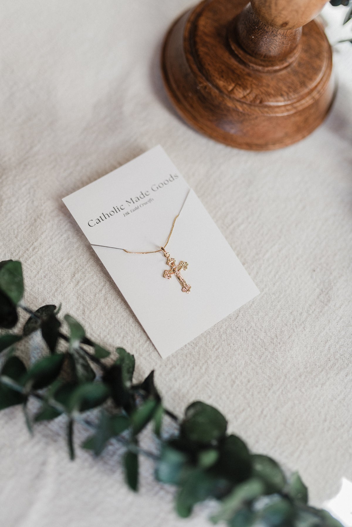 18k Gold Filled Crucifix Necklace
