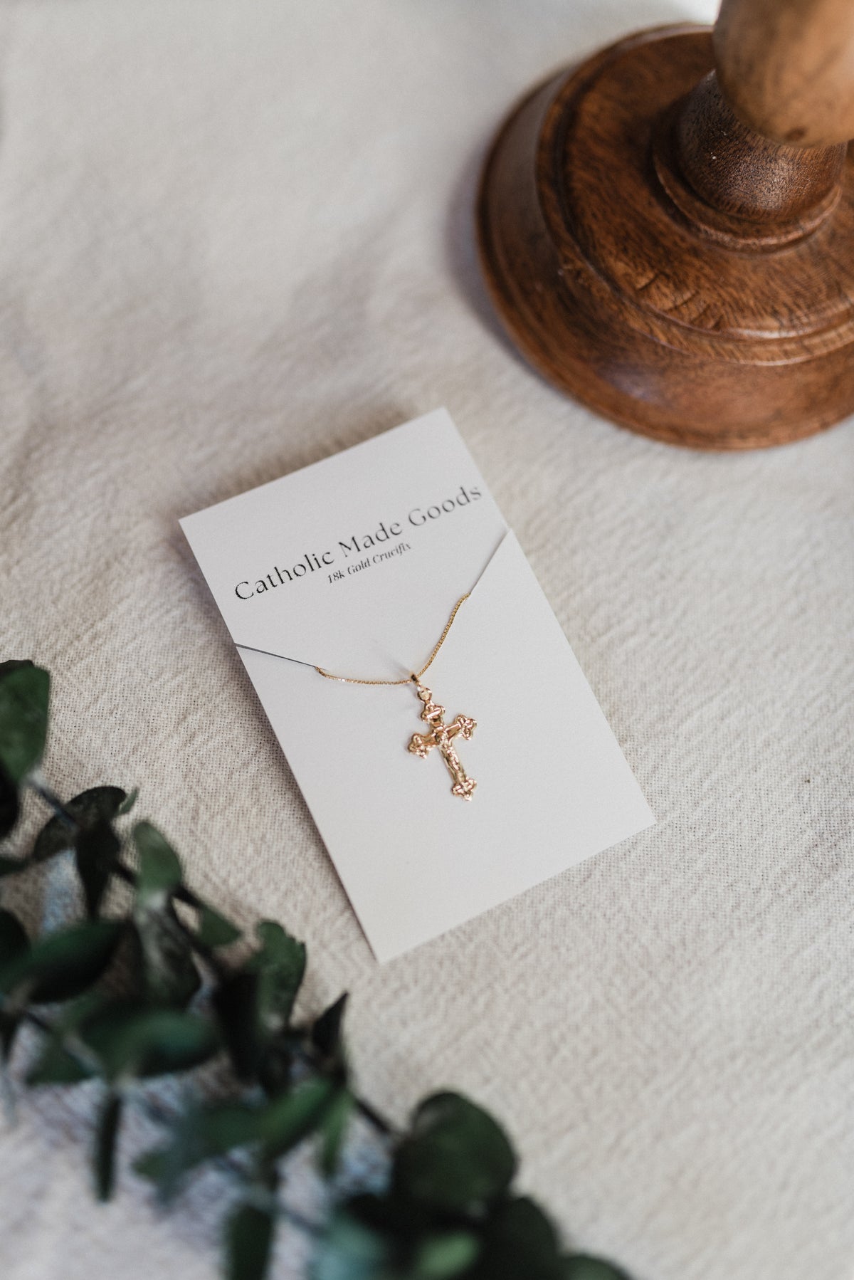 18k Gold Filled Crucifix Necklace