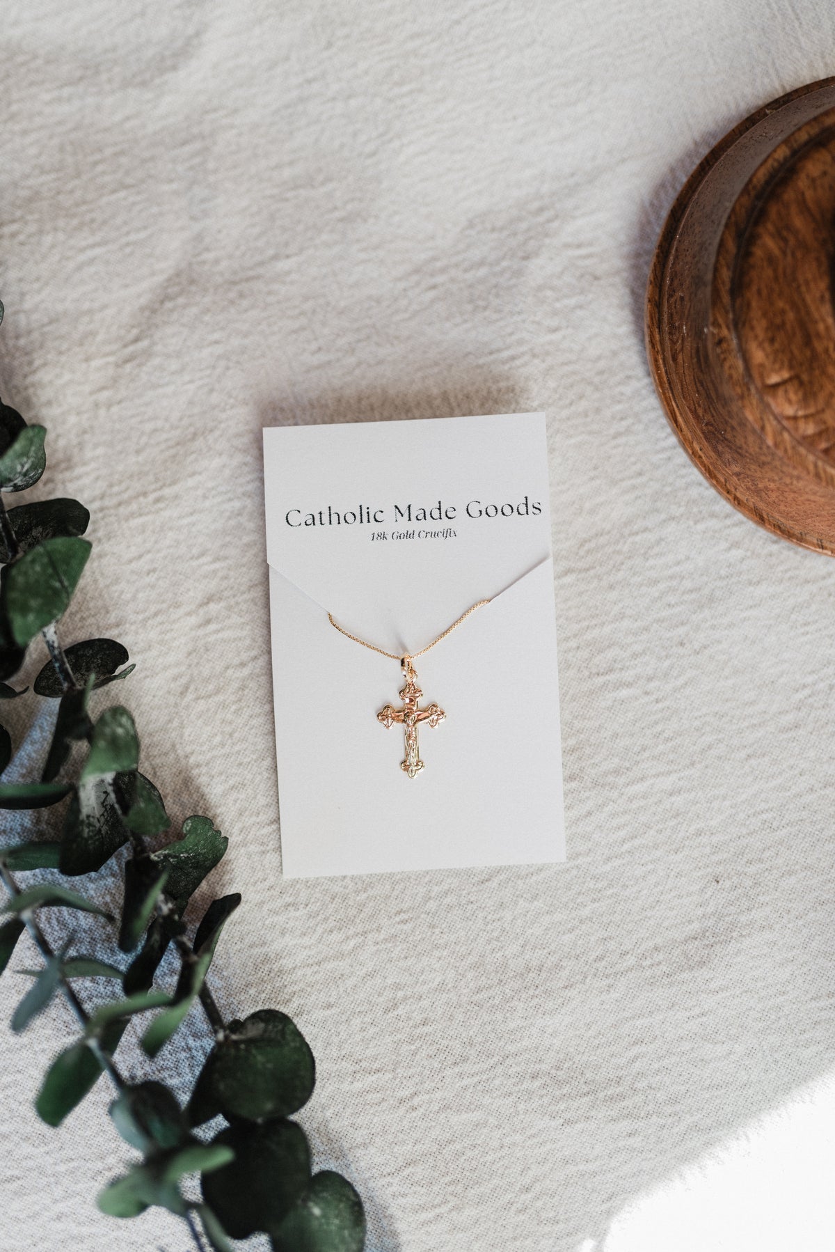 18k Gold Filled Crucifix Necklace