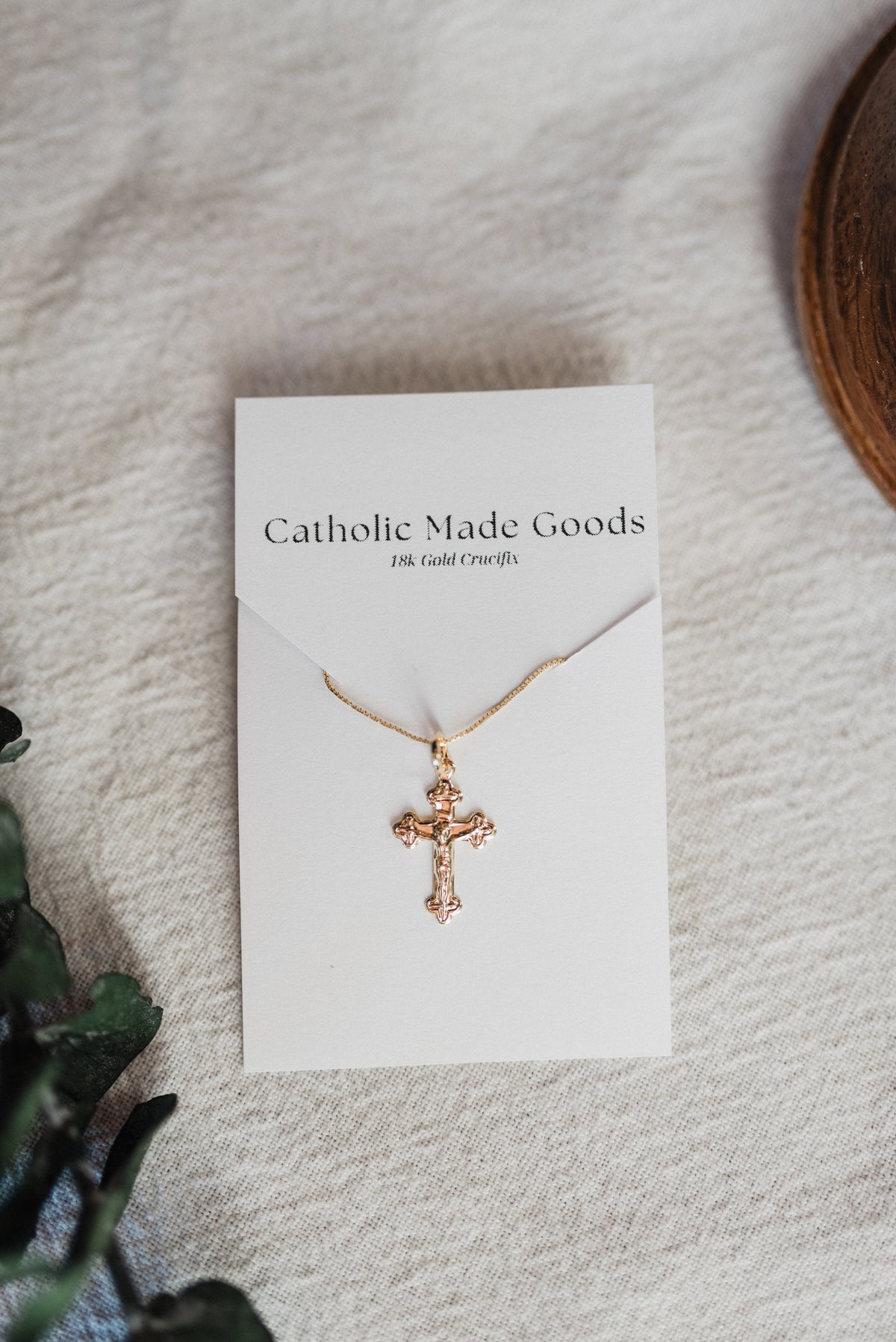 18k Gold Filled Crucifix Necklace