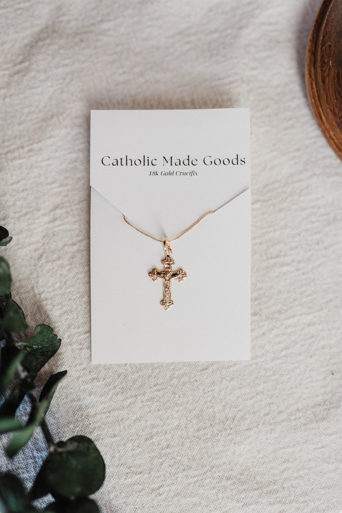 18k Gold Filled Crucifix Necklace