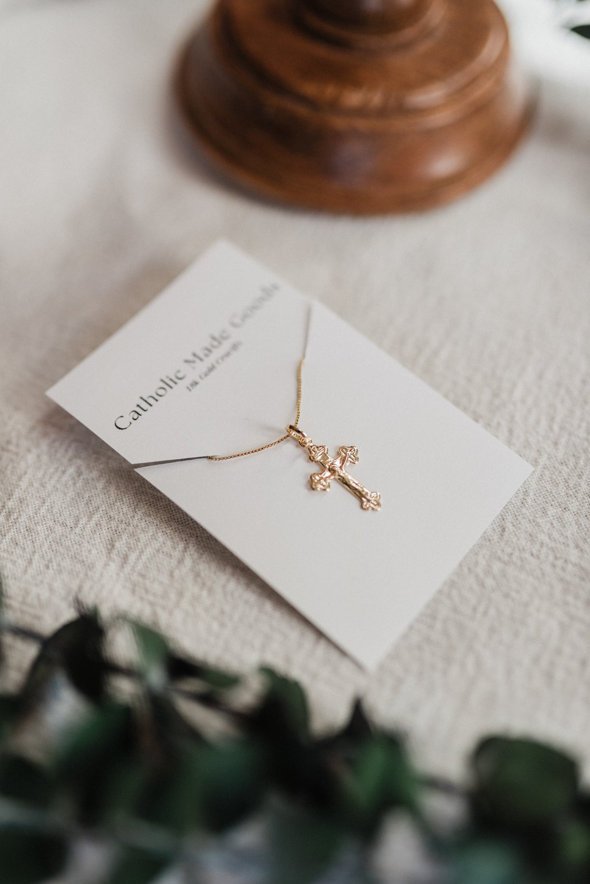 18k Gold Filled Crucifix Necklace