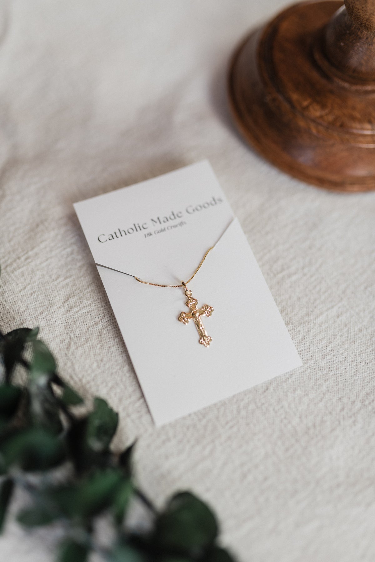 18k Gold Filled Crucifix Necklace