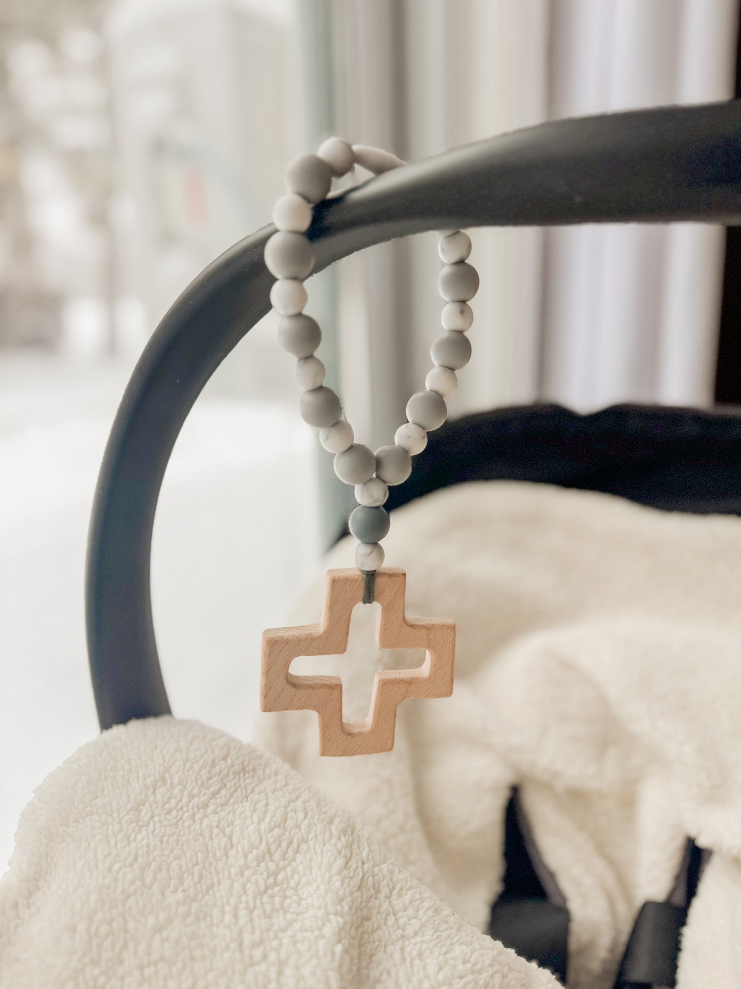 Silicone teething one decade rosary