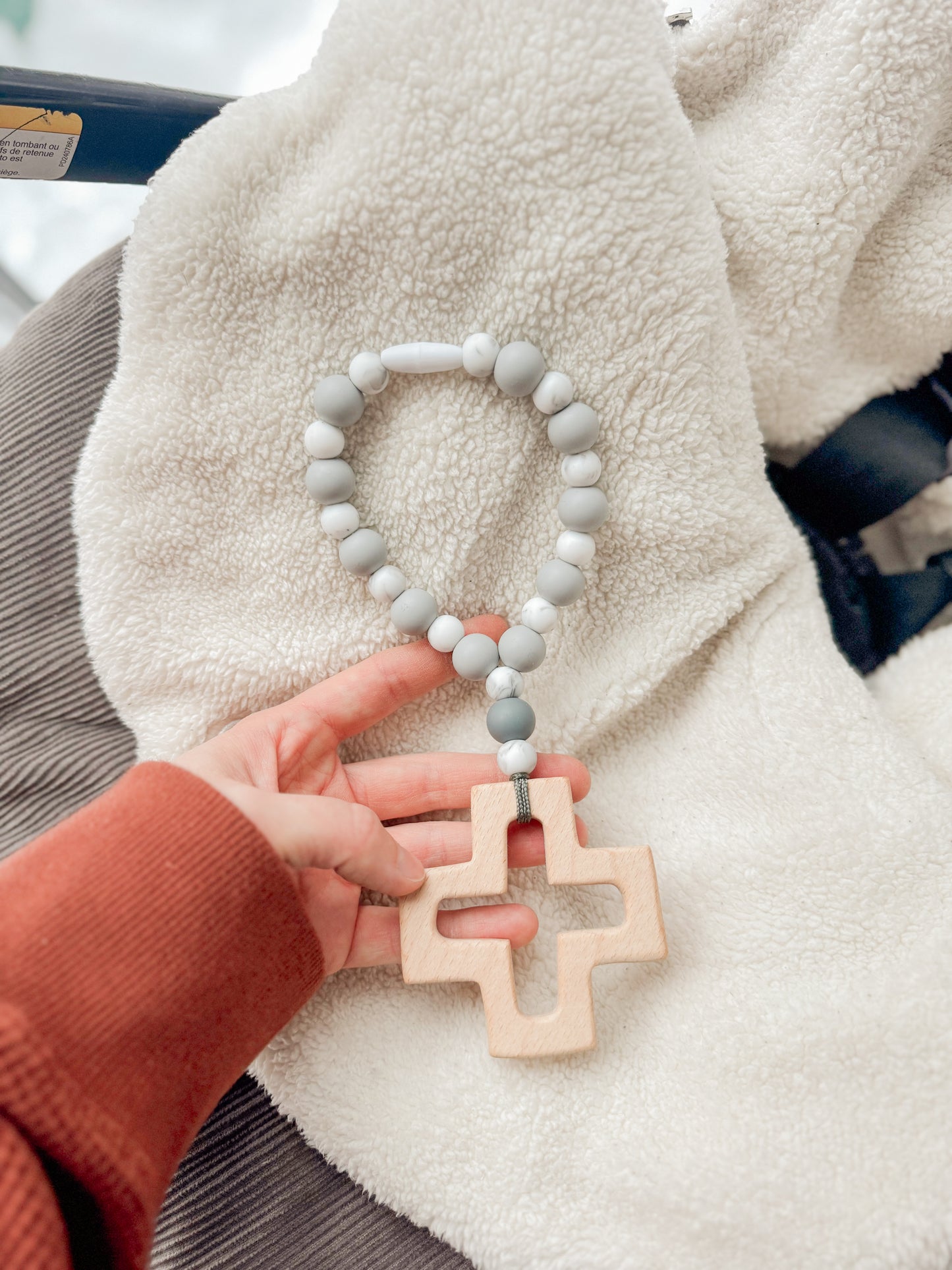 Silicone teething one decade rosary