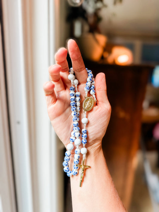 Lady in Blue Rosary
