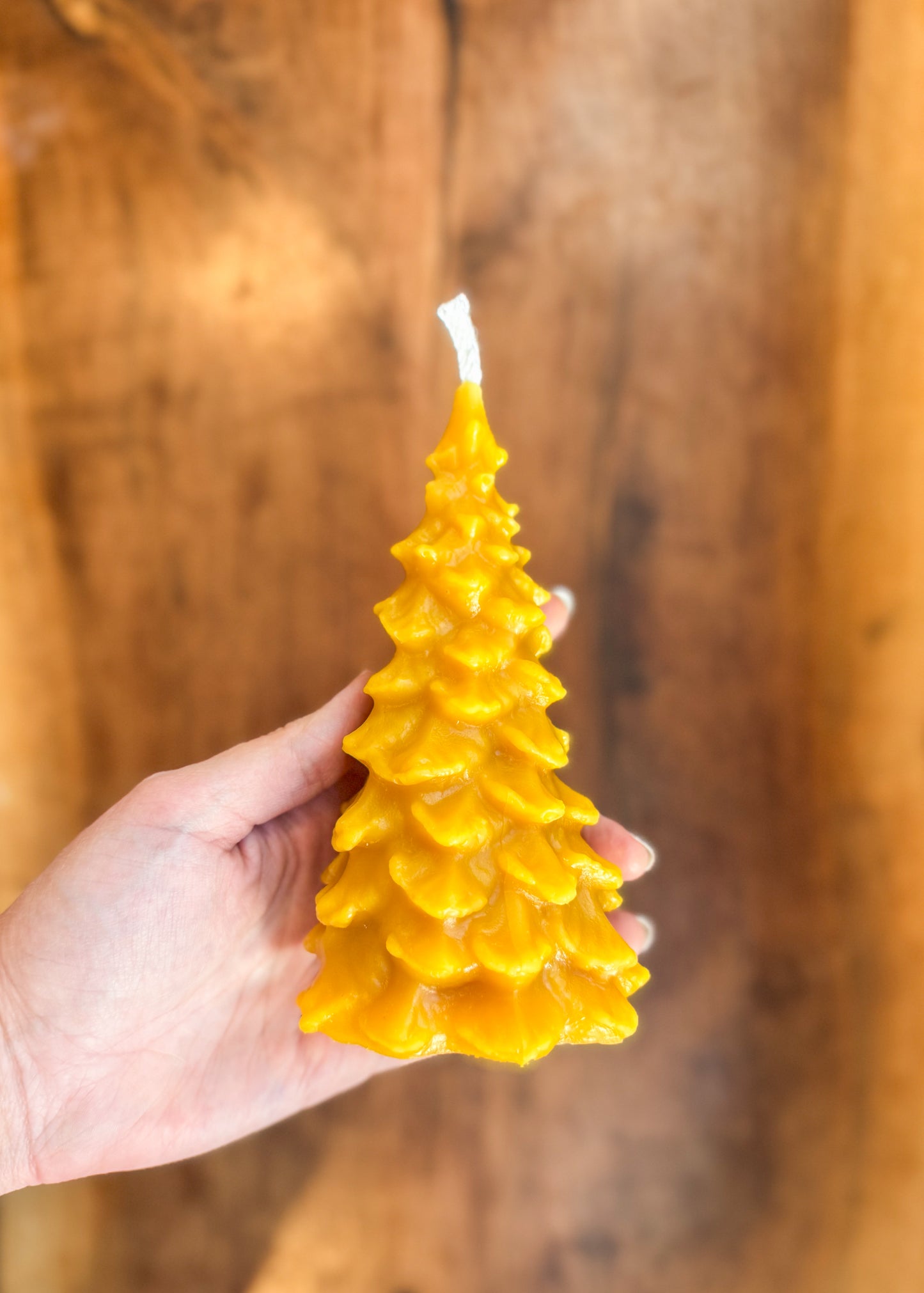 Christmas Tree Beeswax Candle