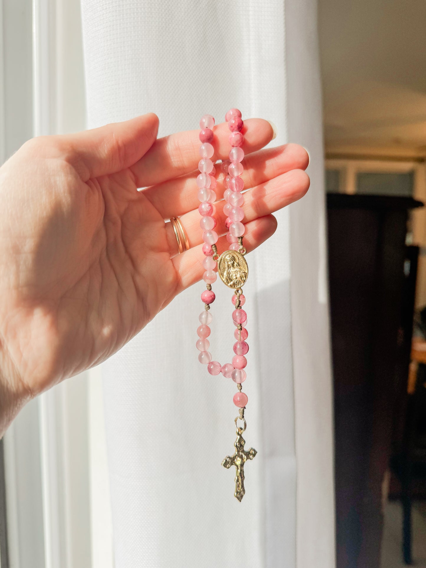 Sacred and Immaculate heart mini rosary