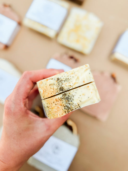 Tallow Soap - Poppy seed Orange Goat milk soap