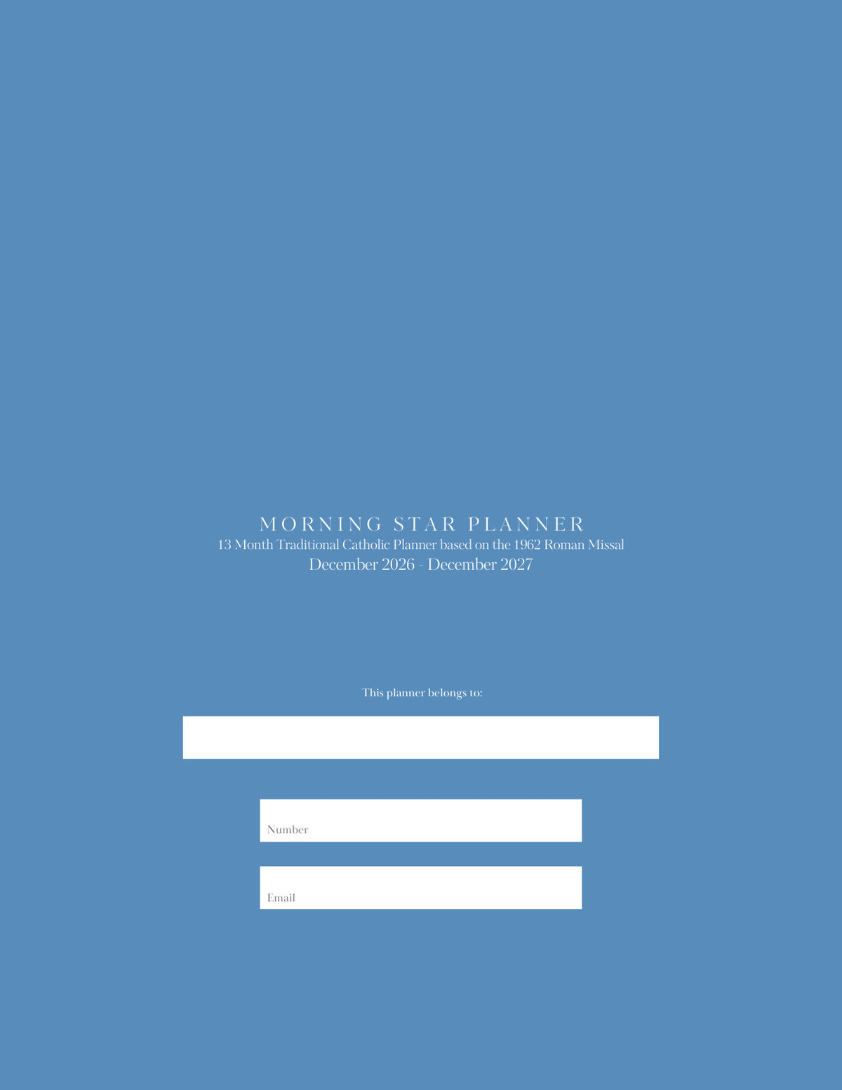 The digital planner’s belongs-to page